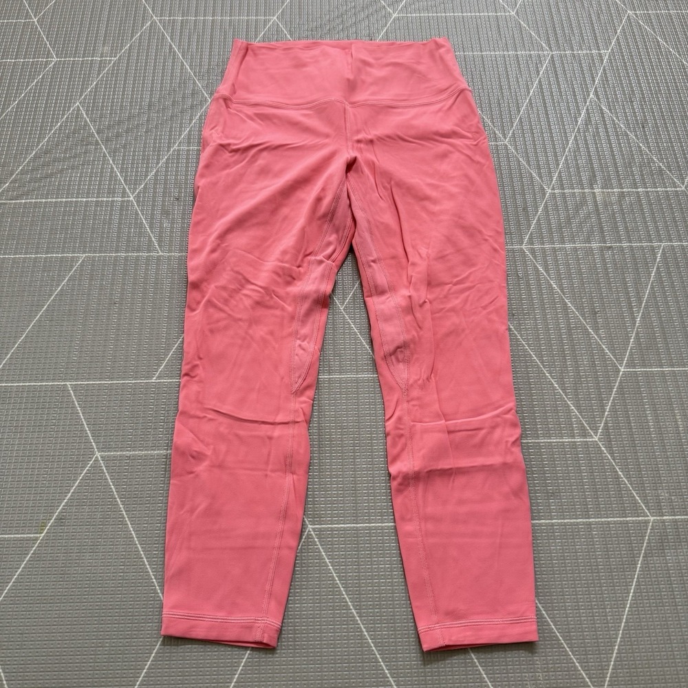 Lululemon Align High Rise‎ Pant 25" Sz 10 Pink Double Lined LW5CTCS